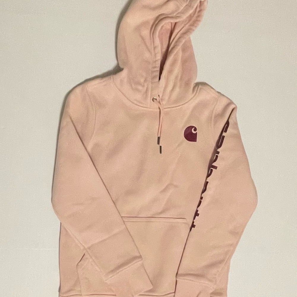 Carhartt Women's Blush Relaxed Hoodie Sz S 4-6